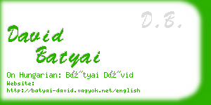 david batyai business card